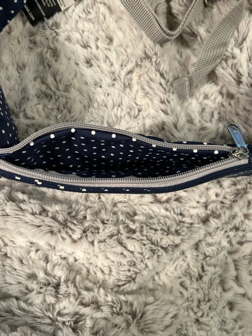 DOOG Walkie Belt - Navy Blue Polka Dot
